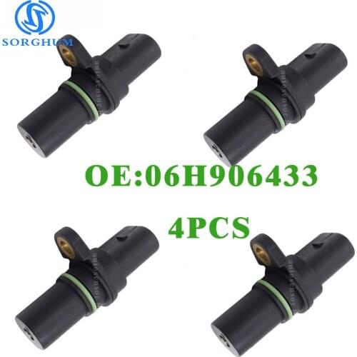 4PCS New Crankshaft Position Sensor 06H906433 For Audi A4 A5 TT VW Eos GTI Jetta Passat