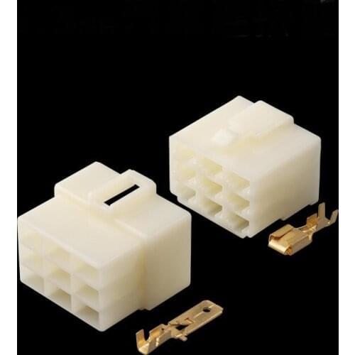 50 Set All New 9 Pin DJ7081-6.3-11/21 ABS Plastic Electrical Wire Connectors Plug Male and female Automobile Connector