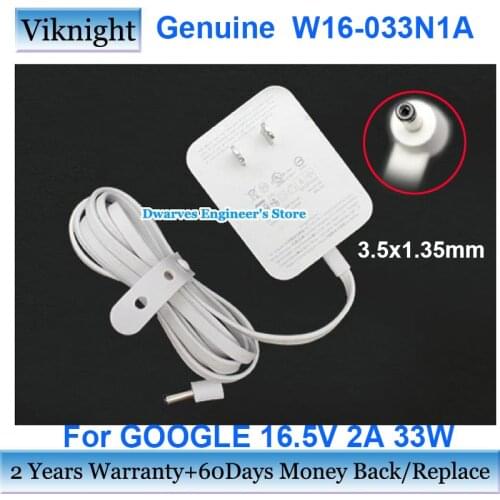 US 33W W16-033N1A 16.5V 2A Power Supply Adapter For GOOGLE HOME SMART SPEAKER 10395A W033R004H W16-033NIC Charger 3.5x1.35mm