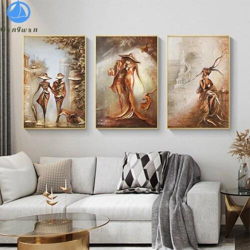 Diamond Painting Abstract art, dancing woman man Full Drill Square DIY Diamond Embroidery Cross Stitch Mosaic Home Decor3pcs