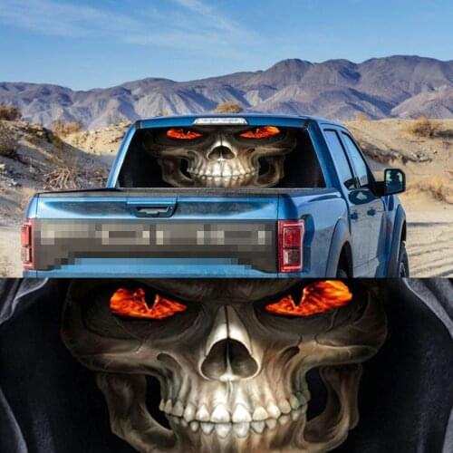 Rear Windshield Car Sticker Scary Graphic Tint Decal Stickers for Pickup Van One Way Vision 135x36cm