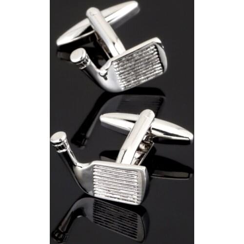 Free shipping, new fashion mens shirt cufflinks Silvery Golf cufflinks Exclusive Designer exclusive design