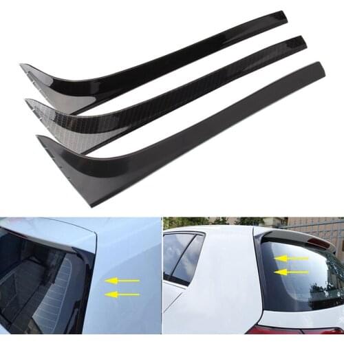 2 Pcs Car Rear Window Side Spoiler Wing for GOLF 7 MK7 GTD R 2014-2018 Auto Rear Window Side Wing Trim Sticker Decor Accessories