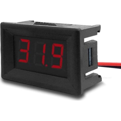 DC 2.4V-30V/0-100V 2Wires/3Wires Voltmeter Mini 0.36" Digital Voltage Gauge Meter for Auto Car Electrical Instruments Meters