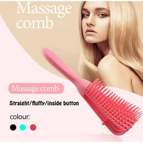 Detangling Brush 4c Hair Detangler Brush for Curly Wet Thick Kinky Adjust Hair Brush #ER-15