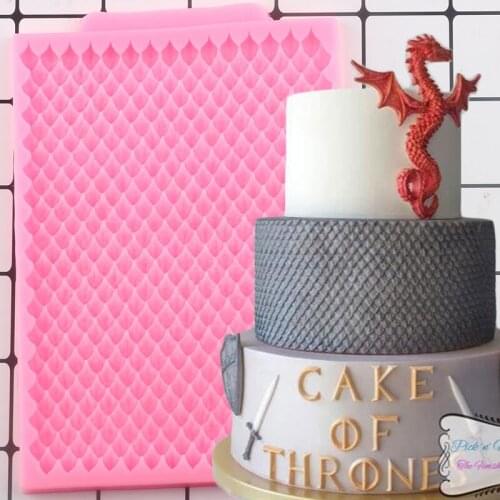 Dinosaur Skin Lace Cake Border Silicone Cake Decorating Tools DIY Cupcake Topper Fondant Mold Candy Polymer Clay Chocolate Molds