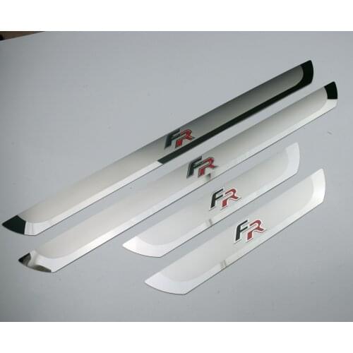 4x Stainless Steel Door Sill For SEAT LEON ARONA ATECA IBIZA FR Car Styling Accessories