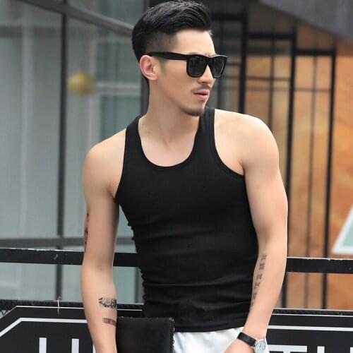 Cotton Mens Underwear Sleeveless Tank Top Solid Muscle Vest Undershirts O-neck Gymclothing T-shirt mens vest