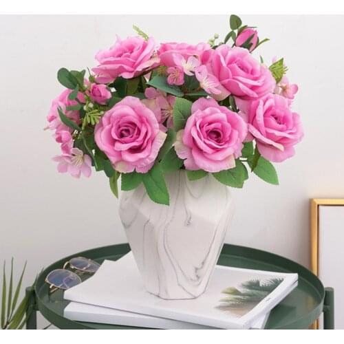 7 Head Rose Simulation Home Artificial Flower Wedding Photo Props Decoration Artificial Flower Wedding Photo Props Decoration