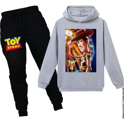 Toy Story 4 Kids Hoodies Pants 2pcs Sets Toy Story 4 Clothes Baby Girl Boys Sweatshirt Clothing +pant sets for children school