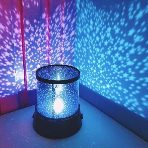 Colorful Starry Sky Galaxy Projector Night Light Child Romantic Sky Starry Moon Lamp Star Projector Light New Year Holiday Decor