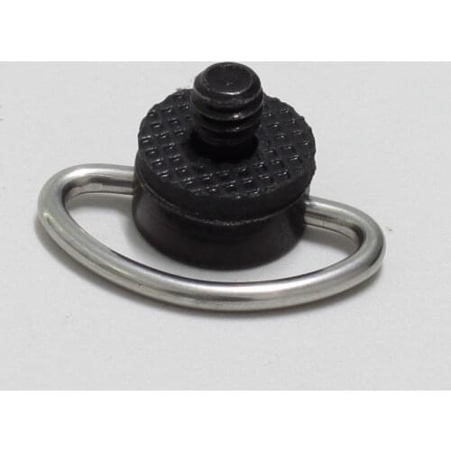 1/4" D ring camera screw with rubber gasket for tripod and Quick Release plate