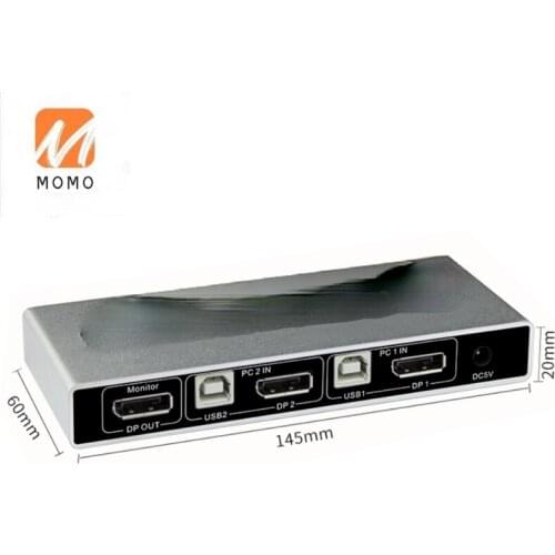TWO Displayport KVM Switch 8K 60Hz 4K 120Hz USB KVM DP Switcher Displayport 2 in 1 out KVM Keyboard Mouse for PC Linux