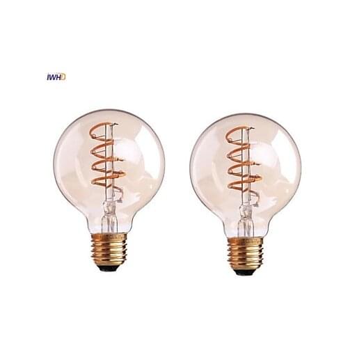 IWHD LED Filament Light Edison Bulb Lamps E27 4W A19 ST64 G80 Bomoilla Retro Vintage Lamp Gloeilamp Industrial Decoration