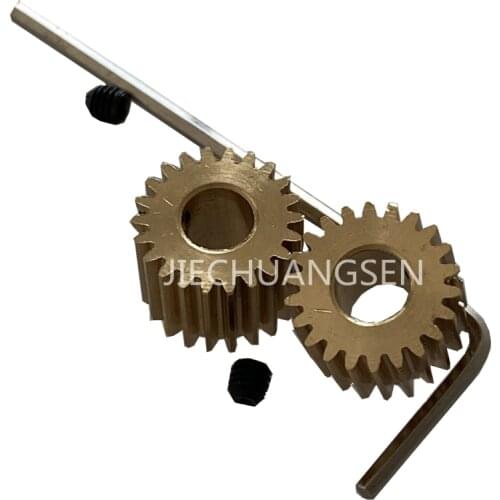 1PCS 0.5M 22T copper gear,0.5 module 22 tooth,For 6mm/5mm,thickness 9mm, jackscrew M3