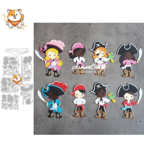 Pirate Series Metal Cutting Dies Mold Knife Scrapbooking Stencil DIY Embossing Craft Die Cuts Card Making New Dies For 2021