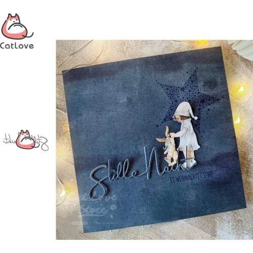 Stille Nacht German Silent Night Metal Cutting Dies Scrapbooking Stencil Die Cuts Card Making Craft Embossing New Dies For 2019