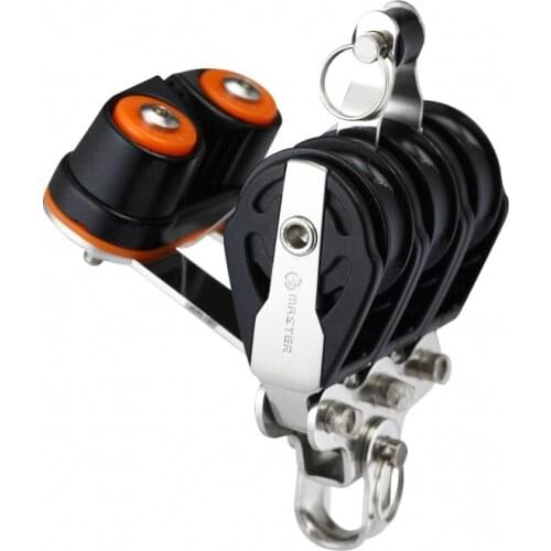 Marine Boat Yacht Sailboat Dinghy 29mm 1 1/8 Inch Triple Becket Cleaat Block Small Boat Block Master SPB-2913F