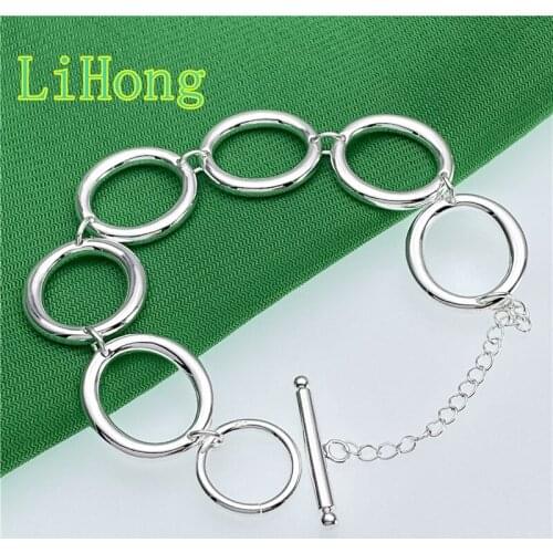 New 925 Sterling Silver Bracelet O String O Shape Bracelet For Woman Glamour Jewelry Party Gift
