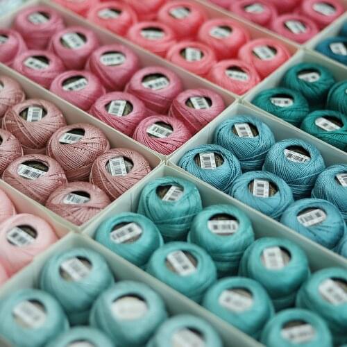 New Size 8 Pearl Cotton Crochet Thread 43 Yards 5 Grams Each Ball Double Mercerized long staple Egyptian Cotton