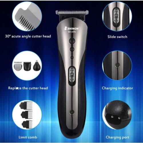 3 In1 Rechargeable Hair Clipper Multifunctional Set Waterproof Electric Shaver Beard Nose Ear Shaver Hair Trimmer For Men