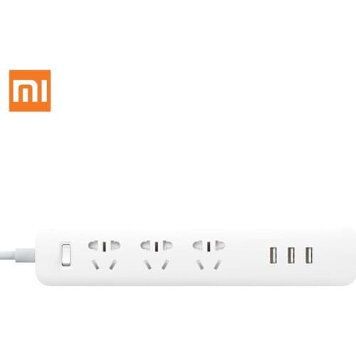 Xiaomi Mijia Plug-in Board Quick Charge Version 27W MAX Fast Charging 3 USB Ports Overload Protection Independent Safety Door
