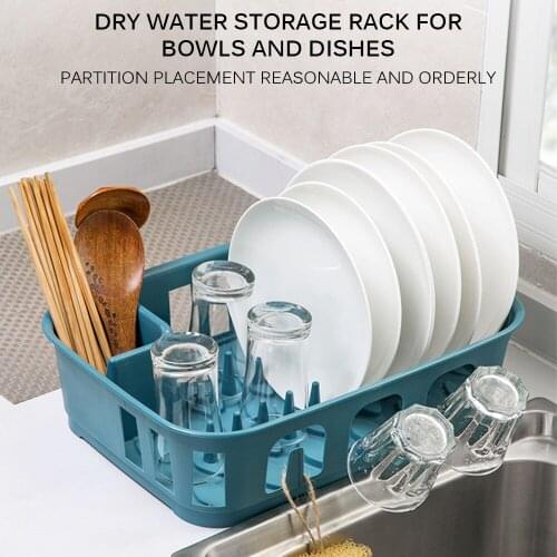 Dish Rack House Hold Plastic Folding Kitchen Drain Rack Cutlery Storage Box Cutlery Stand Kitchen Tableware Drying Storage Rack