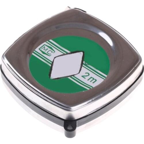 2 Meters Tape Measures Portable Retractable Ruler Retractable Ruler Tape Mini Metal Pull Ruler Tape Measure Keychain