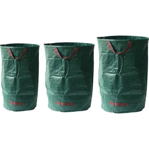 Portable Reusable Dead Leaf Sack Trash Can with Handles Planter Storage Bag Garden Sundries Bag Dust Waste Collection Container