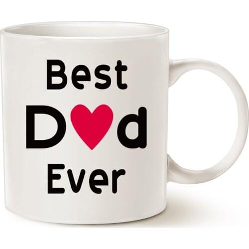 Christmas Gifts Best Dad Coffee Mug - Best Dad Ever - Unique Christmas or Birthday Gifts Idea for Dad Father Papa Daddy Porcelai