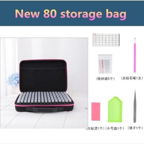The latest stone storage accessories 80 grid storage box display box diamond painting cross stitch resin rhinestone beads storag