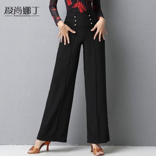 2021NEW Latin dance pants dance show high waist trousers modern national standard dance Costumes