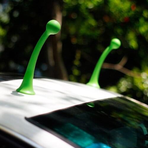 Universal Car Roof Sticker Accessories Cute 3D Small sapling devil horn 3M Decal Car Decorative anti-collision easy to find car