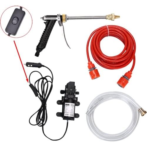 Household Portable High Pressure Car Washing Machine DC 12V 65W Mini Car Washer Cleaner Water Wash Pump Sprayer Kit Tool