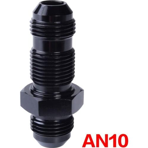 10 AN10 10-AN Stright Aluminum Male Thread Fitting Adapter Flare Bulkhead Hose Fitting