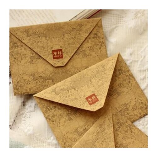 10pcs/lot Vintage Retro Kraft Paper Envelope for Business Card Style high quality
