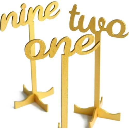 10pcs Wedding Table Numbers with Stands ,Wedding Table Numbers,Wooden Place Holder Table Number,Wedding Party Supplier