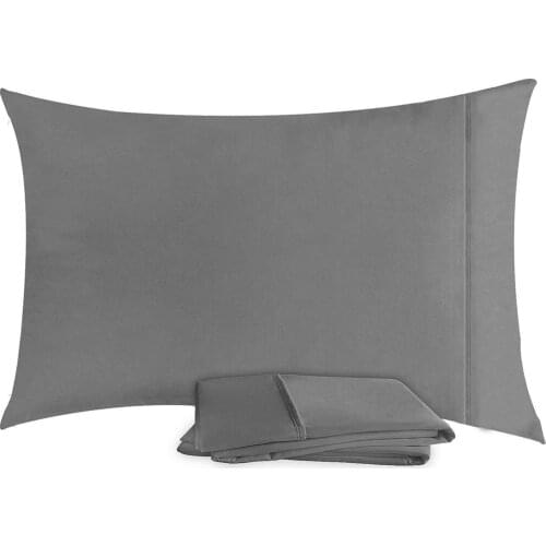 2 Pcs Pillow Case Polyester Pillow Cover Solid Color Cushion Cover Multicolor optional Bedding Pillow Case 50cm*76cm/20cm*30cm