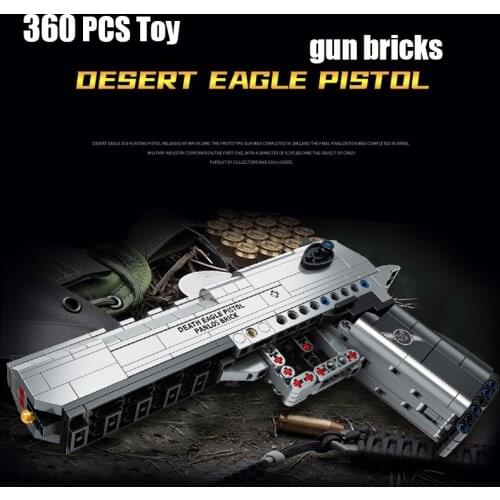 2020 New WW2 Military Bricks Gun Toy Gun deserted Eagle Pistol Pistols Technical City Police Swat Kids Toys Boy
