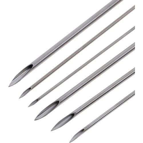 5pcs/set Disposable Tattoo 12g/14g/16g/18g/20g Piercing Needles For Navel Nipple Ear Nose Lip Tattoo Piercing Needles Kit Tool