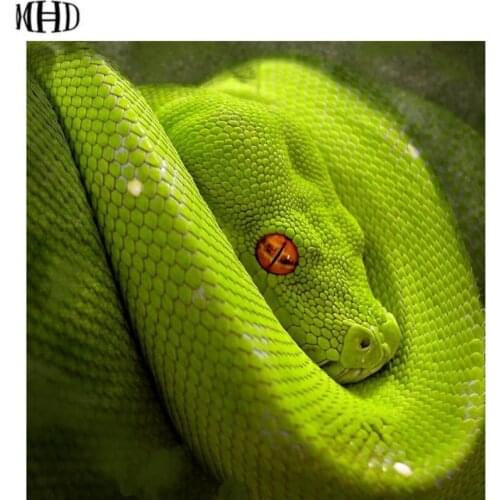 3D Full Square Diamond Embroidery Snake Mosaic Crystal 5D Diamond Cross Stitch Diamond Painting DIY Sticker Decorative Painting