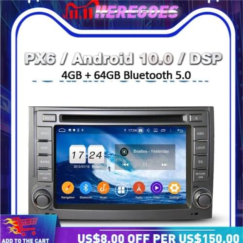 PX6 Android 10.0 64GB ROM + 4G RAM Car DVD Player GPS Map RDS Radio Wifi Bluetooth DVR Camera Carplay For Hyundai H1 2011 2012