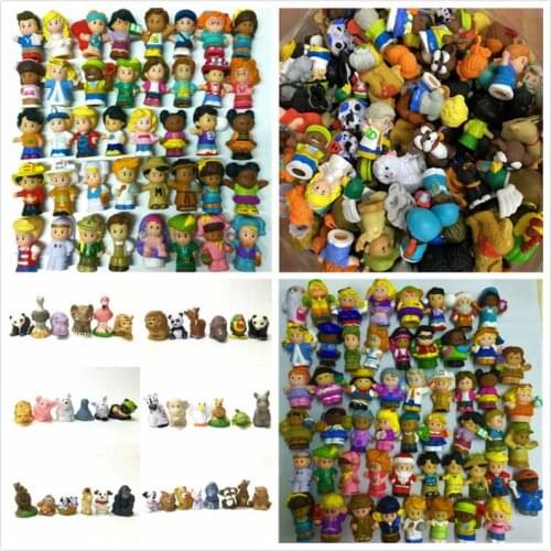 BIXE Fisher Little 2inch Mini People Farm Animal Cartoon Action Figures Dolls Toys Xmas Gift For Kids