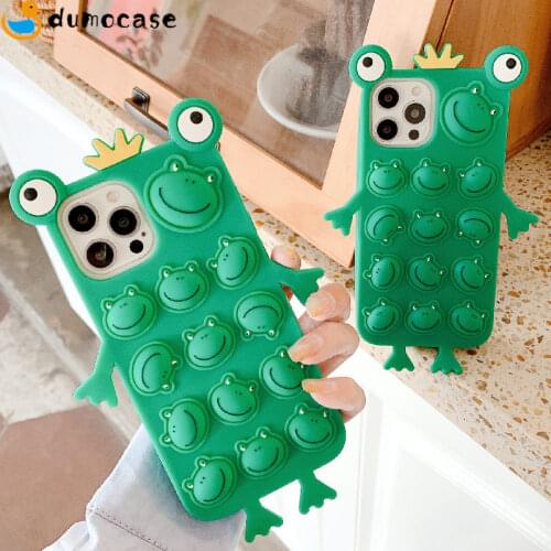 Push Bubble Relieve Stress Case for Huawei P40 P30 Lite Mate 40 30 Pro Nova 5 6 7 8 SE Honor 50 10i 8x 9x 3D Frog Prince Coque
