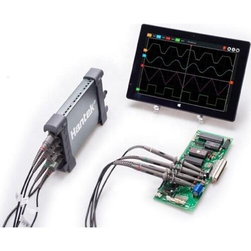 Digital Oscilloscope Portable Oscillograph Hantek 6204BD 200MHz 4 Channels Osciloscopio USB PC With 25MHz Signal Generator