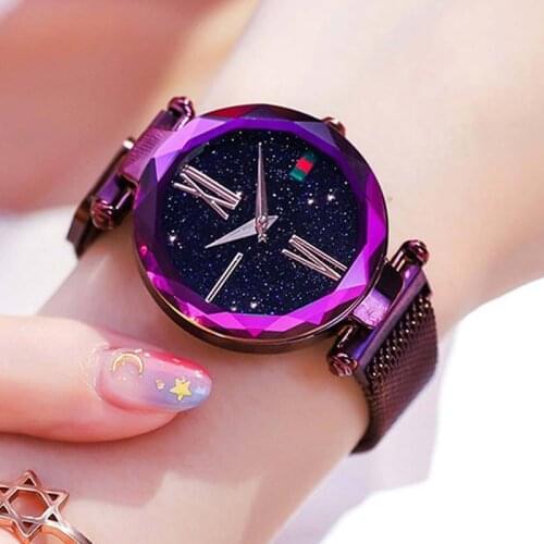 COXRY Starry Sky Watch Women Stainless Steel Magnetic Watch Bracelet Woman Watch 2019 Fashion Girls Watches Womans Wristwatch