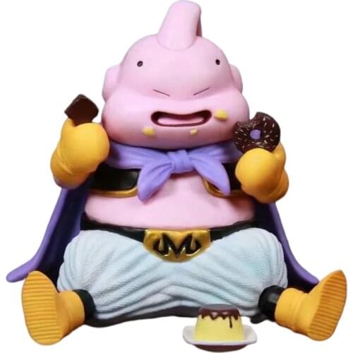 Dragon Ball Z Anime Figure Action Majin Buu Figma 14cm ABS Statue Cute Fat Puppet Sitting Posture Model Toys For Children Gift