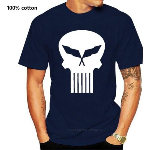 Corvette Jake C7R Skull Racing Motorsport 100%Cotton T-Shirt USA S - 3XL