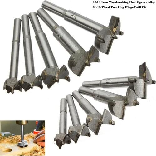 15-100mm Woodworking Hole Opener Alloy Blade Wood Punching Hinge Drill Bit Woodworking Boring Saw Blade Carbide Woodworking Tool
