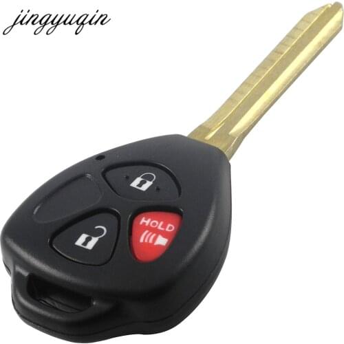 Jingyuqin 10pcs/lot 3 Buttons Remote Uncut Black Flip Key Shell For Toyota Scion RAV4 Yaris Venza